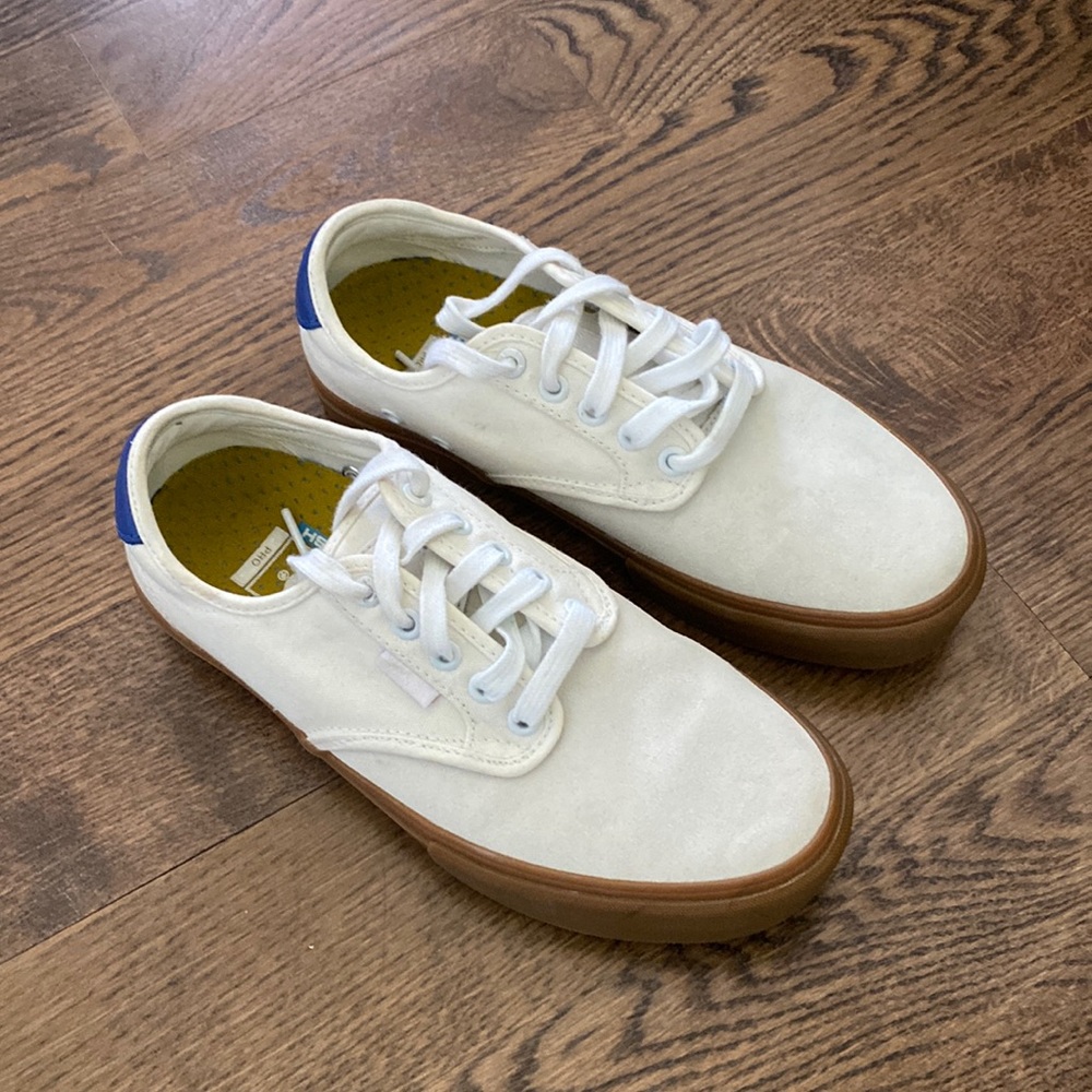 Vans White and Brown Sneakers